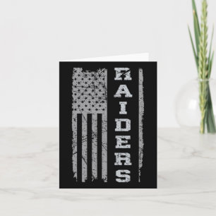 Raiders Naam USA Flag Gift Mannen Vrouwen Jongen M Kaart