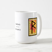 Raidho Rune Mug - Balance! (Devant droit)