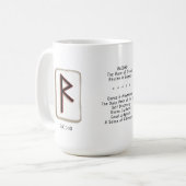 Raidho RuneStone 15 oz. Mok (Voorkant links)