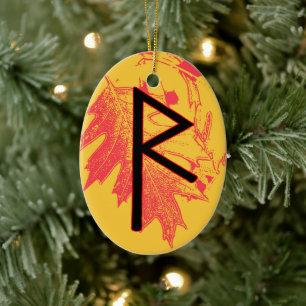 Raidho Viking Rune Yule Ornament - Balans!
