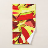 Raies jaunes sur l'image rouge, floutée (Serviette à main)