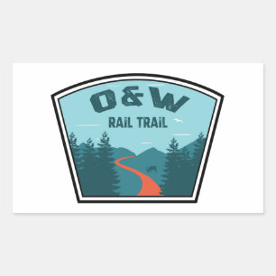 Rail-overpad Rechthoekige Sticker