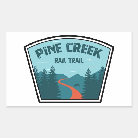 Rail Pine Creek Rechthoekige Sticker (Voorkant)