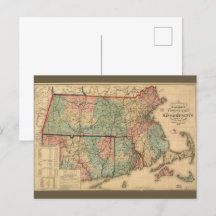 Rail Road & Township Map of Massachusetts, 1879