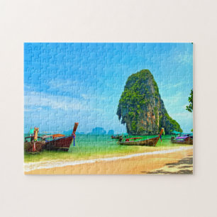 Railay Beach in Krabi, Thailand Legpuzzel