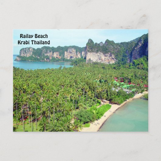 Railay Beach Krabi Thailand Briefkaart (Voorkant)