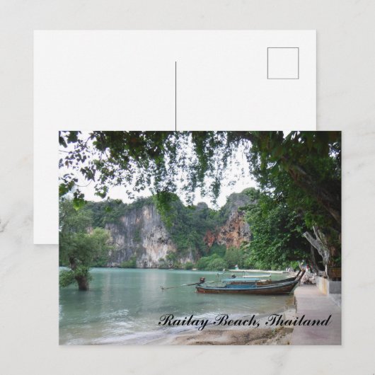 Railay Beach Long tail briefkaart (Voorkant / Achterkant)