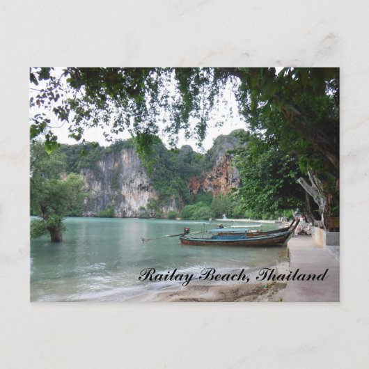 Railay Beach Long tail briefkaart (Voorkant)
