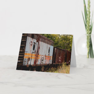 Railroad Cars Blank 5x7 kaart
