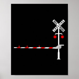 Railroad Crossing Reizigersbordje Halloween Kostuu Poster