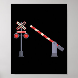 Railroad Crossing Reizigersbordje Halloween Kostuu Poster