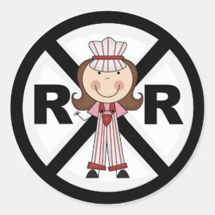 Railroad Engineer - Girl Tshirts en Gifts Ronde Sticker