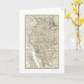 Railroad map of Illinois 1898 Kaart (Gele Bloem)