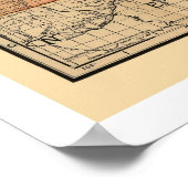 Railroad Map van de South Dakota 1892 Poster (Hoek)