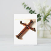 Railroad Spikes Cross Briefkaart (Staand voorkant)