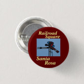 Railroad Sq. Knoop Ronde Button 3,2 Cm (Voorkant /achterkant)