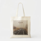 Railroad Tracks Landschap Gepersonaliseerde Canvas Tote Bag (Voorkant)
