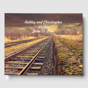 Railroad Tracks Wedding Guestbook Gastenboek