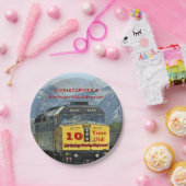 Railroad Trein Motor 10e Verjaardag Party Custom Papieren Bordje (Feest)