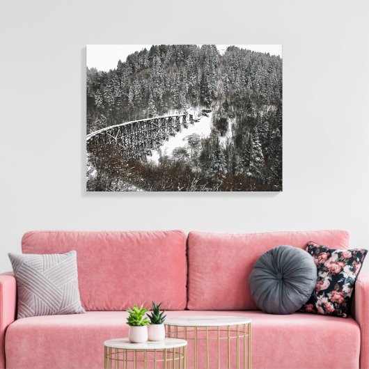 Railroad Trestle in Cloudcroft New Mexico Canvas Afdruk (Insitu (Woonkamer))