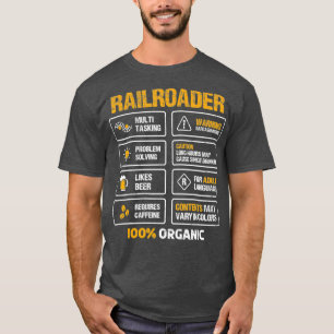 Railroader Geweldige voor een trein- en treinventi T-shirt