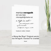 Rails le long de la carte de voeux de rivière (Dos)