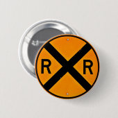 Railwegteken Ronde Button 5,7 Cm (Voorkant /achterkant)