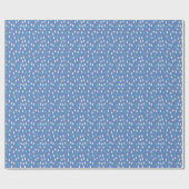 Rain Blue White Pattern Cadeaupapier (Vlak)
