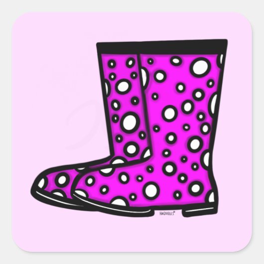 Rain Boots Sticker (Voorkant)