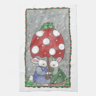 Rain Bunnies theehanddoeken Theedoek