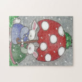 Rain bunny puzzle legpuzzel (Horizontaal)