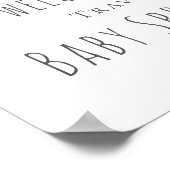 Rain Cloud Baby Boy Shower Sign Poster (Hoek)