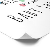 Rain Cloud Baby Sprinkle Welkomstbord Poster (Hoek)