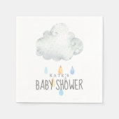 Rain Cloud Boy Baby shower Servet (Voorkant)