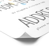 Rain Cloud Boy Shower Adres Envelope Sign Poster (Hoek)