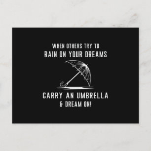 Rain Cloud Raindrop Umbrella Weather Rainy Gift Briefkaart