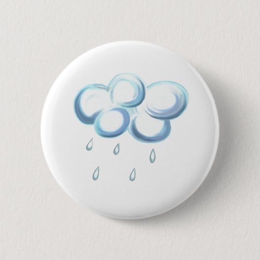 Rain Cloud Ronde Button 5,7 Cm (Voorkant)
