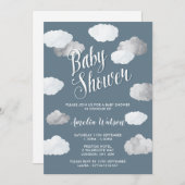 Rain Clouds Baby Shower Uitnodigingen (Voorkant / Achterkant)