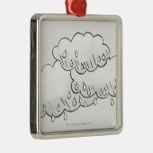 Rain Clouds Metalen Ornament (Rechts)
