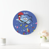 Rain Clouds Umbrella Clock Grote Klok (Huis)