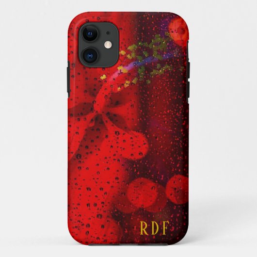 Rain Dotted Red Case-Mate iPhone Case (Achterkant)