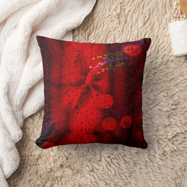 Rain Dotted Red Kussen (Deken)