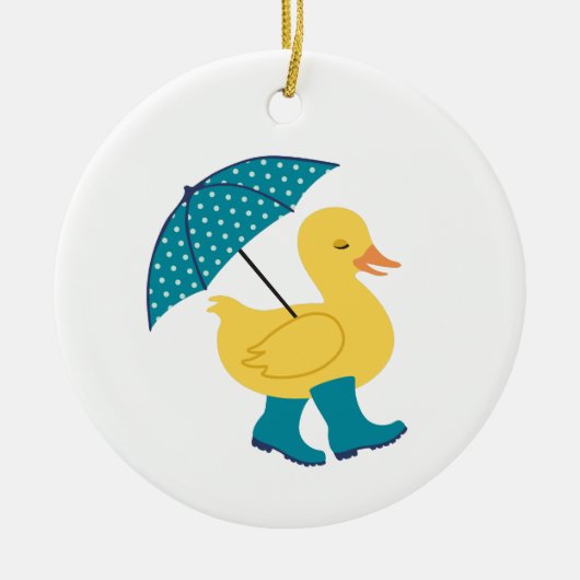 Rain Duck Keramisch Ornament (Voorkant)