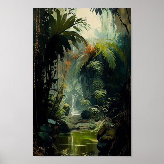 Rain Forest, Tropical Nature Wall Art Poster  (Voorkant)