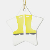 Rain Galoshes Keramisch Ornament (Links)