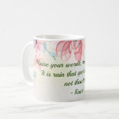 Rain Groeit Flowers Rumi Quote Koffiemok (Voorkant links)