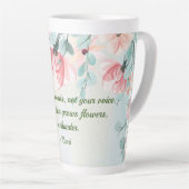 Rain Groeit Flowers Rumi Quote Latte Mok (Rechterhoek)