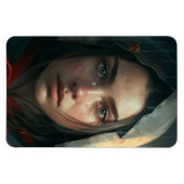 Rain hood girl magneet (Horizontaal)