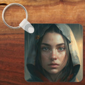 Rain hood girl sleutelhanger (Voorkant)