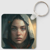 Rain hood girl sleutelhanger (Achterkant)